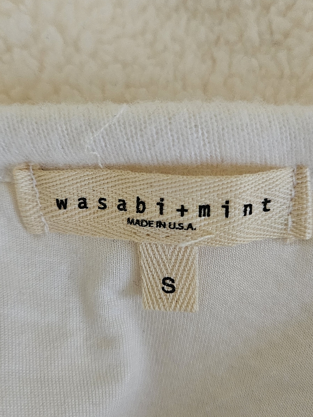 Women's Plush Crewneck Sweater in Cream - Picture 4 of 5